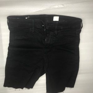 Black jean cut off shorts